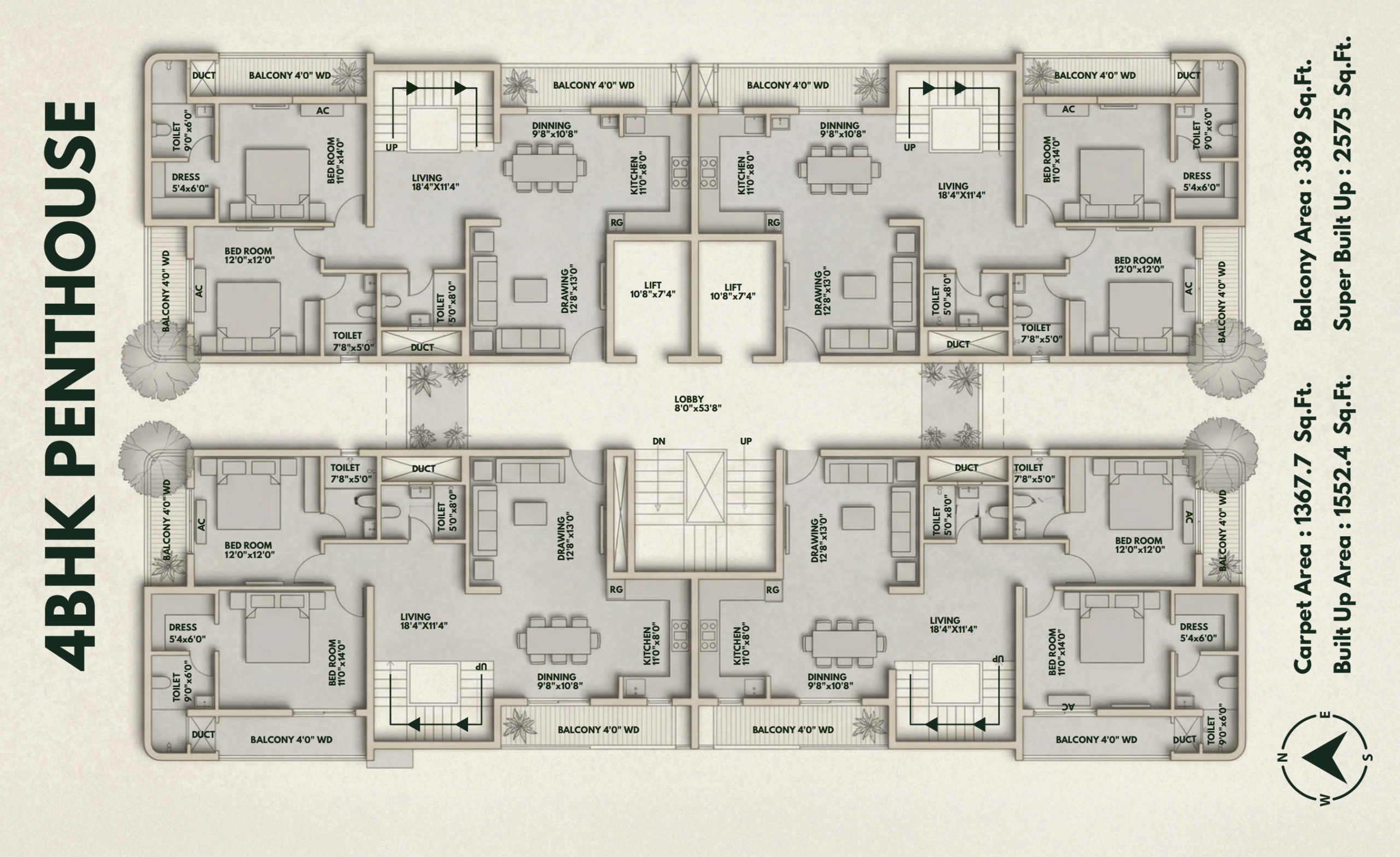 Penthouse Plan Layout 1
